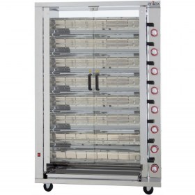 Rotisserie - Κοτοπουλιέρα Αερίου με 8 Σούβλες, 32-48 Κοτόπουλα 8ASG, ARILEX Ισπανίας