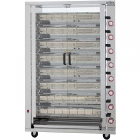 Rotisserie - Κοτοπουλιέρα Αερίου με 8 Σούβλες, 32-48 Κοτόπουλα 8ASG, ARILEX Ισπανίας