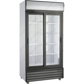 Επαγγελματικό Διπλό Ψυγείο Βιτρίνα Αναψυκτικών με Μετόπη 113 εκ. Πλάτος x 202,3 εκ. Ύψος SD 1002 H