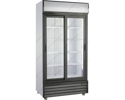 Επαγγελματικό Διπλό Ψυγείο Βιτρίνα Αναψυκτικών με Μετόπη 113 εκ. Πλάτος x 202,3 εκ. Ύψος SD 1002 H THINKCOOL