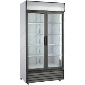 Επαγγελματικό Διπλό Ψυγείο Βιτρίνα Αναψυκτικών με Μετόπη 103 εκ. Πλάτος x 202,3 εκ. Ύψος SD 802 H