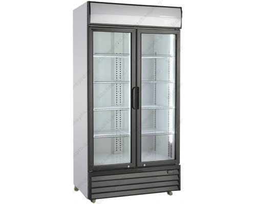 Επαγγελματικό Διπλό Ψυγείο Βιτρίνα Αναψυκτικών με Μετόπη 103 εκ. Πλάτος x 202,3 εκ. Ύψος SD 802 H THINKCOOL
