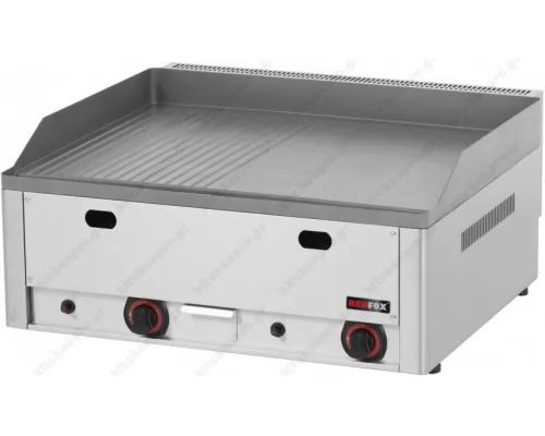 Double Electric Griddle Chrome Plate Smooth & Grooved 66 x 60 cm. RED FOX FTHR 60E RM GASTRO Czech Republic