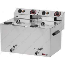 Διπλή Επιτραπέζια Ηλεκτρική Φριτέζα 8 + 8 Λίτρων RED FOX FE77V RM GASTRO Τσεχίας