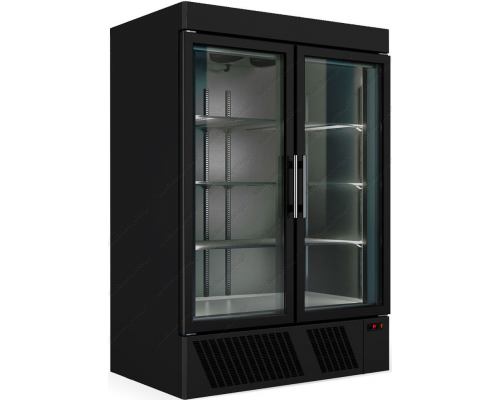 Επαγγελματικό Ψυγείο Θάλαμος Συντήρηση - Μάυρο - Διπλό με Κρυστάλλινη Πόρτα UP 137 BL BAMBAS Ελλάδος