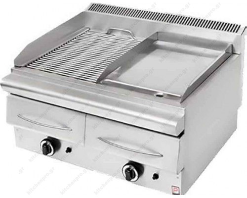 Επαγγελματικό Grill & Πλατώ Αερίου-Νερού Διπλό 77 x 63 εκ. GPS 2 2000 PANARITIS Ελλάδος