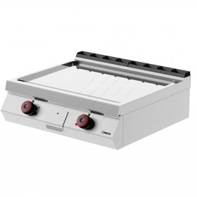 Λείο Ηλεκτρικό Πλατό Ψησίματος Χρωμίου 80x70 εκ FTE72TD DESCO Ιταλίας