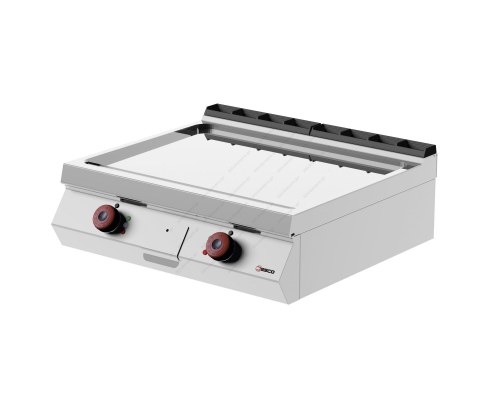 Λείο Ηλεκτρικό Πλατό Ψησίματος Χρωμίου 80x70 εκ. FTE72TD DESCO Ιταλίας