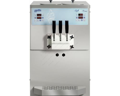 Μηχανή SOFT Παγωτού - Επιτραπέζια - 3 Γεύσεις 9+9 Λίτρων (38 Kg / ώρα) SOFTICE 2-T Premium GELITA Ιταλίας 