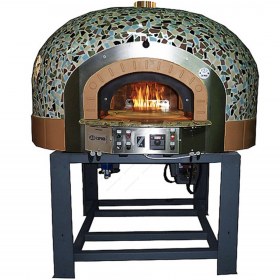Rotated Traditional Italian Type Gas Pizza Oven for 11 Pizzas, GR130K - B0, ASTERM FORNI