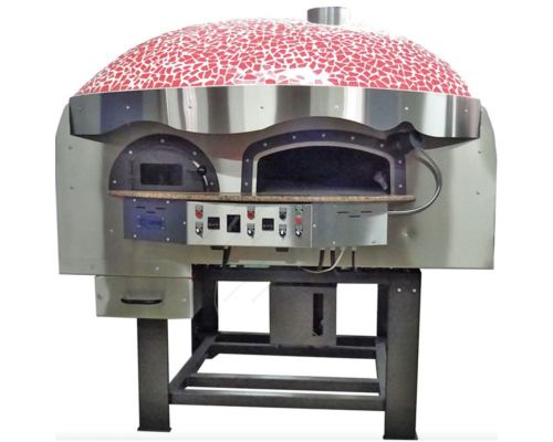 Περιστροφικός Χτιστός Φούρνος Πίτσας Αερίου & Ξύλου 9 Πίτσες 30 εκ MIX120RK, ASTERM FORNI