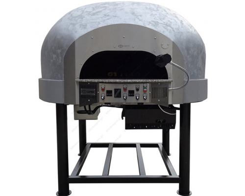 Περιστροφικός Χτιστός Φούρνος Πίτσας με Δύο (2) καυστήρες Αερίου & καυστήρα Ξύλου 9 Πίτσες 30 εκ MIX120RKS, ASTERM FORNI