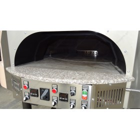 Rotated Traditional Italian Type Two (2) Gas Burners & Wood Burner Pizza Oven for 9 Pizzas MIX120RKS, ASTERM FORNI