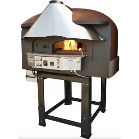 Περιστροφικός Χτιστός Ξυλόφουρνος Πίτσας Αερίου & Ξύλου 5 Πίτσες 30 εκ MIX85RK, ASTERM FORNI