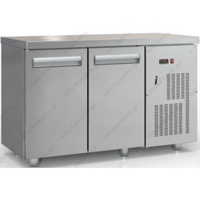 Επαγγελματικό Ψυγείο Πάγκος-Συντήρηση 135 x 60 εκ. με 2 Πόρτες GN 1/1 PSM13560 DOBROS INOX Ελλάδος