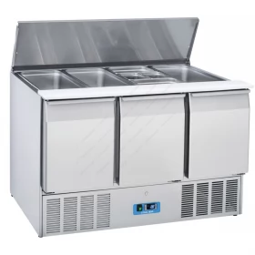 Saladette Refrigerated Cournter 136.5 x 70 cm 3 Doors GN 1/1 CR 93A COOLHEAD Italy