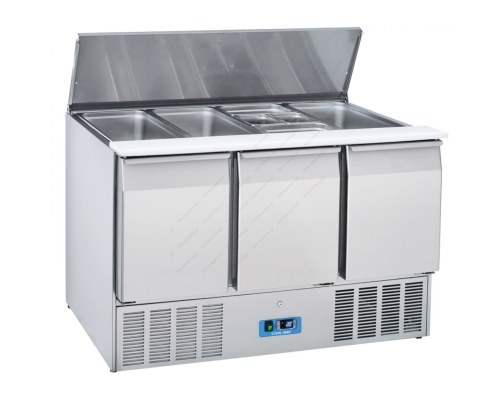 Επαγγελματικό Ψυγείο Πάγκος Τοστ - Σαλατών 136.5 x 70 εκ. 3 Πόρτες GN 1/1 CR 93A COOLHEAD Ιταλίας