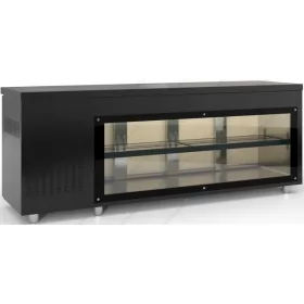 Επαγγελματικό Ψυγείο Πάγκος-Συντήρηση 225 x 70 εκ. με πλάτη Βιτρίνα PSM22570GLA DOBROS INOX Ελλάδος
