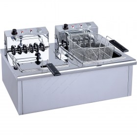Επαγγελματική Διπλή Φριτέζα 12+12 Λίτρων Τριφασική Ηλεκτρική F120 M & M Ελλάδος
