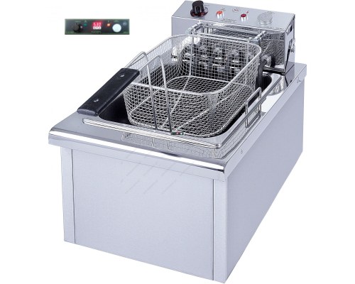 Επαγγελματική Μονή Φριτέζα 12 Λίτρων Τριφασική με Ψηφιακό χρονόμετρο Ηλεκτρική F120TR M & M Ελλάδος