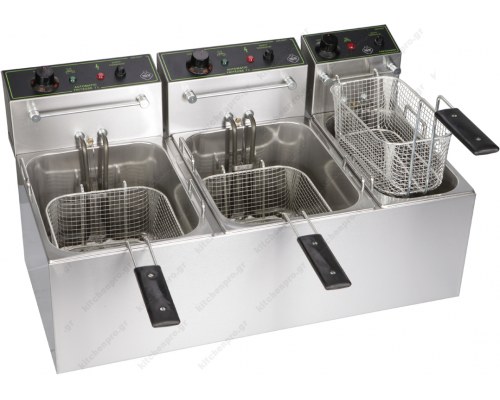 Επαγγελματική Τριπλή Φριτέζα 7+7+4 Λίτρων Ηλεκτρική F70C M & M Ελλάδος
