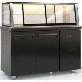 Επαγγελματικό Ψυγείο Βιτρίνα Συντήρησης Ζαχαροπλαστικής 135 x 70 εκ. PSM13570DIS.DM INOX DOBROS Ελλάδος