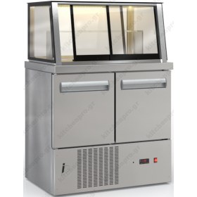 Επαγγελματικό Ψυγείο Βιτρίνα Συντήρησης Ζαχαροπλαστικής 90 x 70 εκ. PSM9070DIS.DM INOX DOBROS Ελλάδος