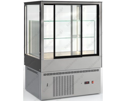 Επαγγελματικό Ψυγείο Βιτρίνα Συντήρησης Ζαχαροπλαστικής 92 x 72 εκ. IRIS92.72.VIT INOX DOBROS Ελλάδος