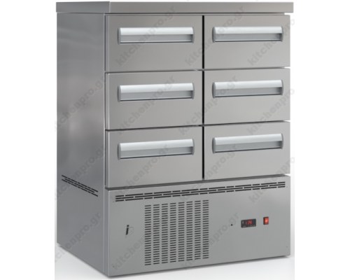 Fish Upright Refrigerator Cabinet with 6 Drawers GN INOX DOBROS Greece