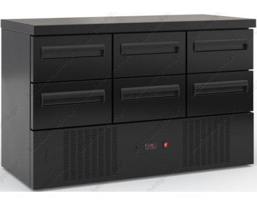 Επαγγελματικό Ψυγείο Πάγκος-Συντήρηση 135 x 70 εκ. με 6 Συρτάρια PSM13570DM/6SIR DOBROS INOX Ελλάδος