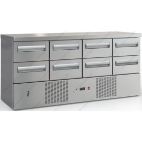 Επαγγελματικό Ψυγείο Πάγκος-Συντήρηση 180 x 60 εκ. με 8 Συρτάρια PSM18060DM/4SIR DOBROS INOX Ελλάδος