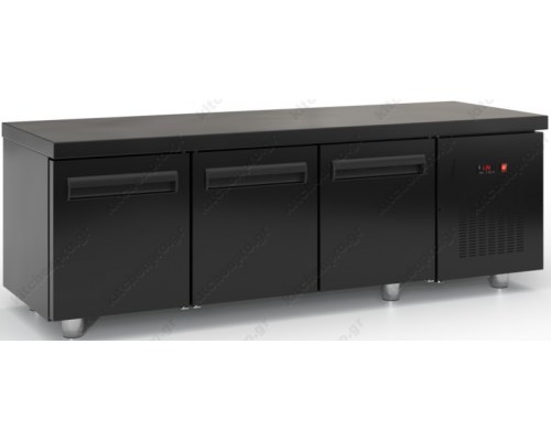 Refrigerated Counter - Cooler Low Height 180 x 70 cm 3 Doors GN 1/1 PSM18070SN DOBROS INOX Greece