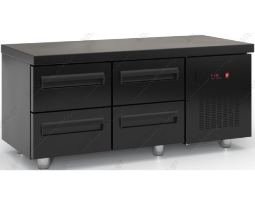 Refrigerated Counter - Cooler Low Height 130 x 70 cm 4 Drawers GN 1/1 PSM13070SN/4SIR DOBROS INOX Greece