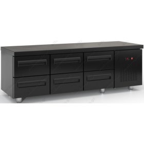 Επαγγελματικό Ψυγείο Πάγκος-Συντήρηση Χαμηλό 180 x 70 εκ. με 6 Συρτάρια GN 1/1 PSM18070SN/4SIR DOBROS INOX Ελλάδος