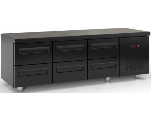 Επαγγελματικό Ψυγείο Πάγκος-Συντήρηση Χαμηλό 180 x 70 εκ. με 6 Συρτάρια GN 1/1 PSM18070SN/4SIR DOBROS INOX Ελλάδος