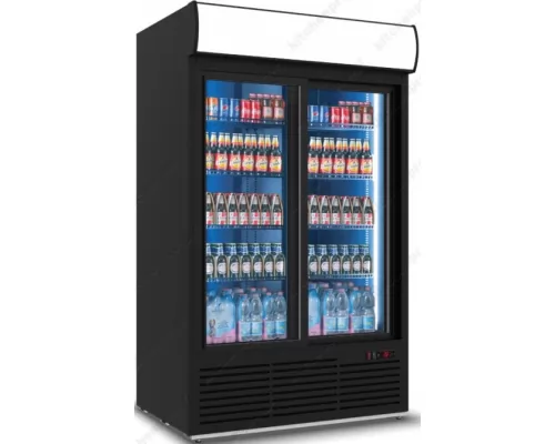 Display Cooler for Soft Drinks, Beers & Bottles with Metope S1300 SC DD BLACK KLIMASAN