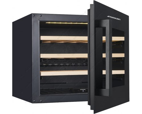 Ψυγείο Κρασιών 24 Μπουκαλιών Πλήρους εντοιχισμού XPR W24S (Μαύρη πόρτα) MASTERZEN Ελλάδος