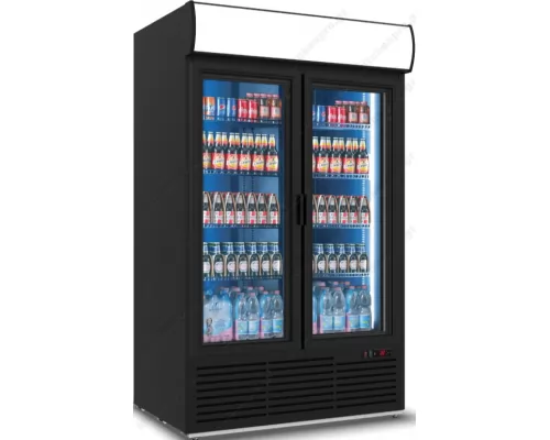 Display Cooler for Soft Drinks, Beers & Bottles with Metope S1300 SC TD BLACK KLIMASAN
