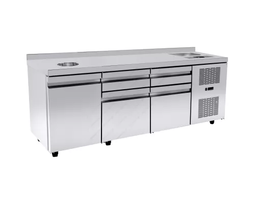 Refrigerated Coffee Station 179 cm CS RE 179M, NIKI INOX Greece