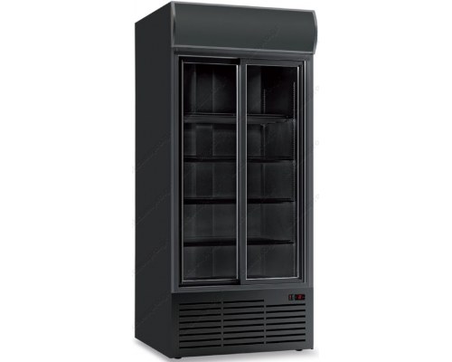 Επαγγελματικό Διπλό Ψυγείο Βιτρίνα Αναψυκτικών με Μετόπη CL 113 TC SL Black KLIMAITALIA Ιταλίας
