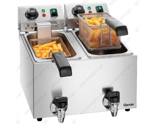 Επαγγελματική Διπλή Φριτέζα 4+4 Λίτρων Ηλεκτρική A162821E BARTSCHER Γερμανίας