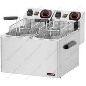 Επαγγελματική Διπλή Φριτέζα 5+5 Λίτρων Ηλεκτρική FE44S REDFOX Τσεχίας