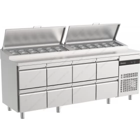 Saladette Refrigerated Counter-Cooler 224.2 x 70 cm 8 Shelves ZPZP2222 ΙΝΟΜΑΚ Greece