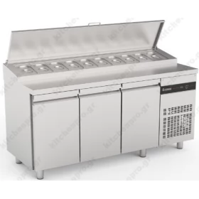 Saladette Refrigerated Counter-Cooler 179.2 x 70 cm 3 Doors ZPZP999 ΙΝΟΜΑΚ Greece