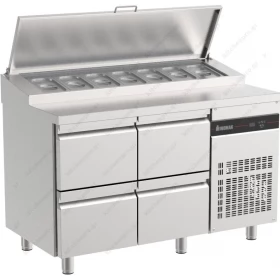 Saladette Refrigerated Counter-Cooler 134.2 x 70 cm 4 Shelves ZPZP22 ΙΝΟΜΑΚ Greece