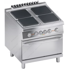 Commercial Electric Cooker 4 Ranges + Electric Oven S900 80 x 90 cm K4ECUP10FF ATA srl Italy