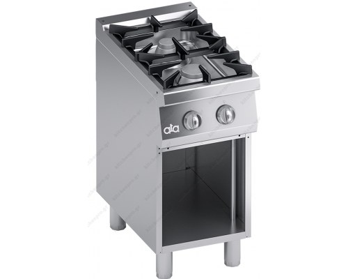 Επαγγελματική Κουζίνα Αερίου 2 Εστιών με Ερμάριο S700 40 x 70 εκ. K7GCUP05VVP ATA srl Ιταλίας