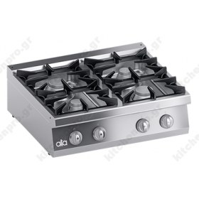 Επιτραπέζια Κουζίνα Αερίου 4 Εστιών 80 x 70 εκ. S700 K7GCUP10TT  ATA srl Ιταλίας