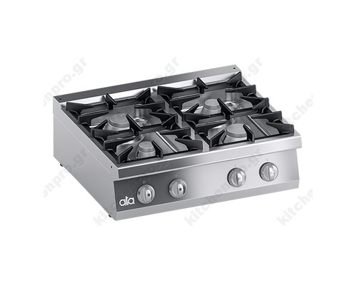 Επιτραπέζια Κουζίνα Αερίου 4 Εστιών 80 x 70 εκ. S700 K7GCUP10TT ATA srl Ιταλίας