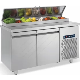 Refrigerator For Pizza 139 x 70 cm GN 1/4 2 Doors PIGM139 BAMBAS Greece